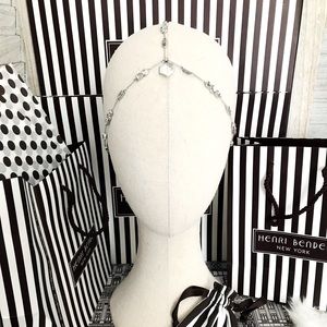 Henri Bendel Silver Socialite Crystal Halo Headpiece